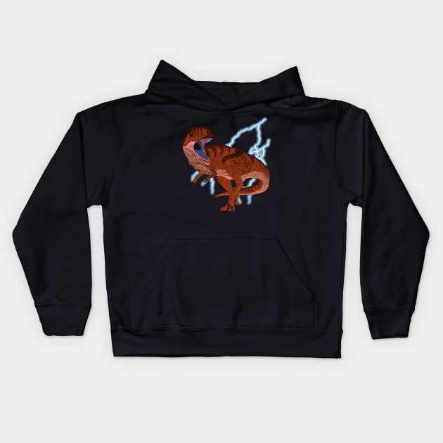 Giganotosaurus Thunder Kids Hoodie by March90